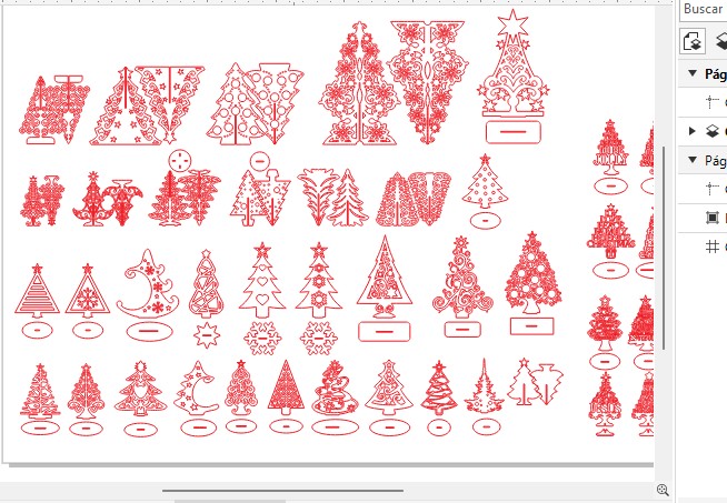 Pack - Arboles navideños con base - Corte Láser Gratis