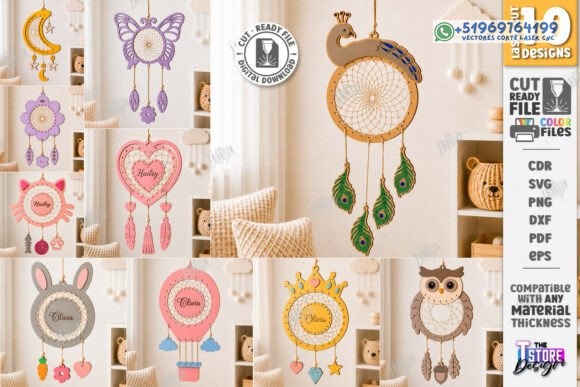 Pack de Atrapasueños Infantiles con Animales y Diseños Personalizables