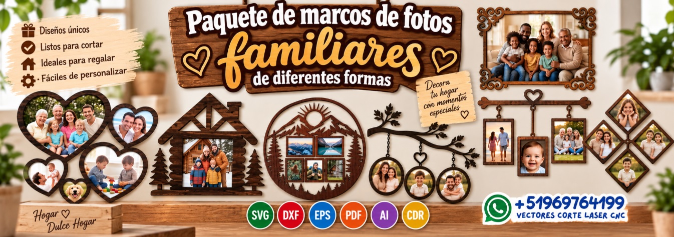 Pack de marcos de fotos familiares