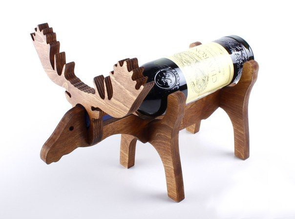Porta botella venado