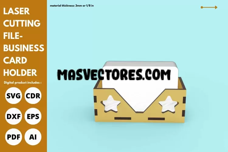 Porta tarjetas de negocio svg archivo cortado por láser