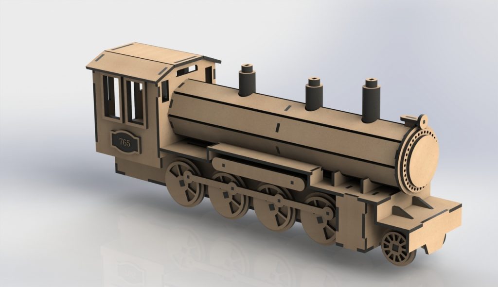 Tren - Locomotora - Corte Láser