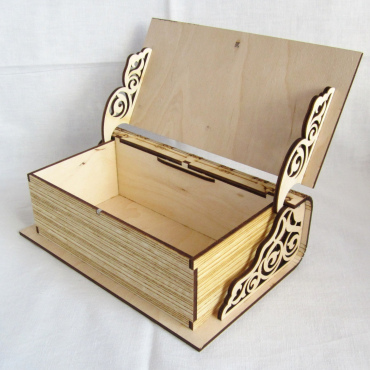 Vector caja tipo libro - Corte Láser